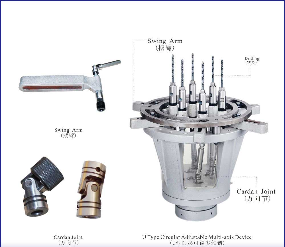Square U Type Multi Axis for Drilling and Tapping Machine High Efficiency Multi Spindle Head