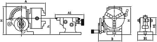 Semi-Universal Dividing Head Sets with 5" 3-Jaw Chuck