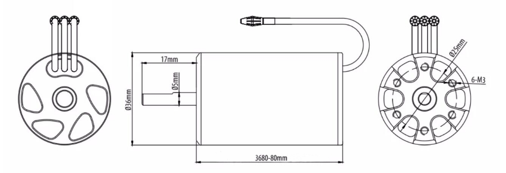 1800KV Brushless RC Boat Motor