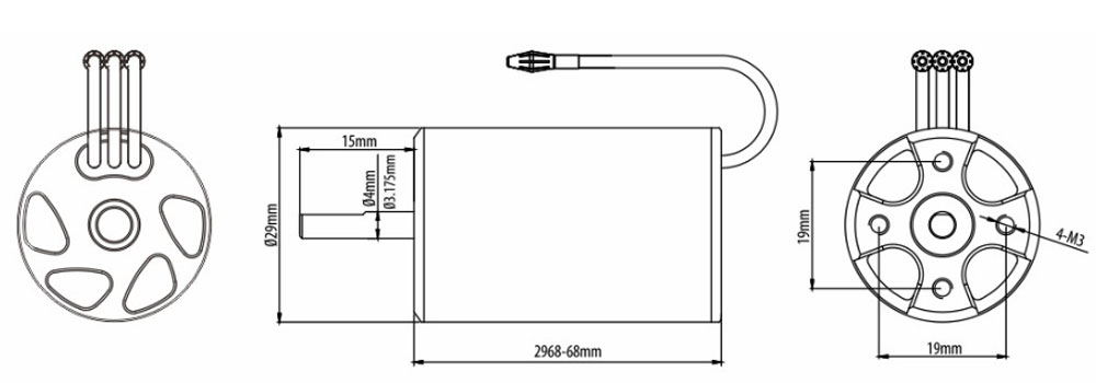 4000KV Brushless RC Boat Motor