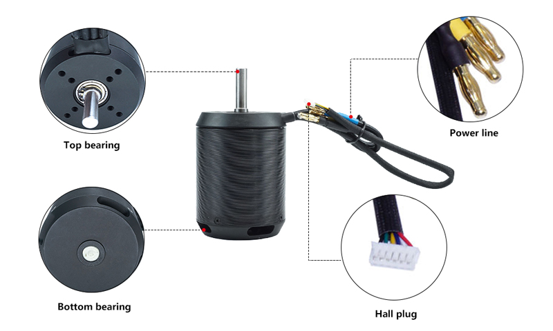 4000W 190KV 4-13S Outrunner Brushless Motor for Skateboard