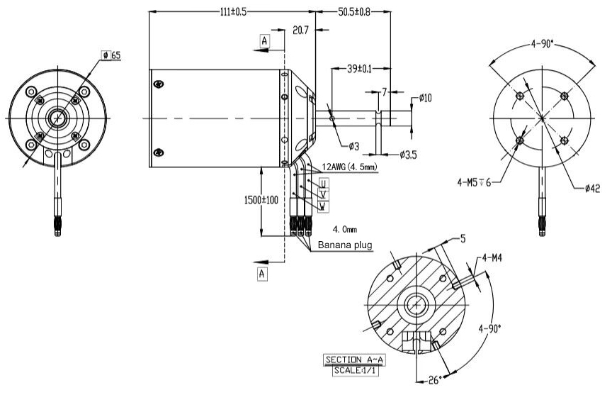 3000W 160KV 8-12S Waterproof Brushless DC Motor, IP68
