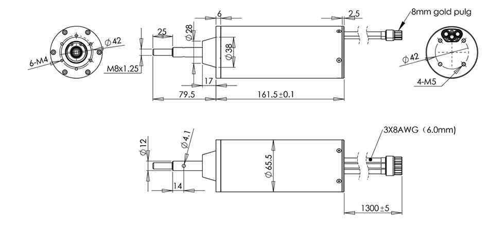 6000W 120KV 6-20S Waterproof Brushless DC Motor, IP68