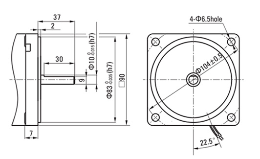 40W Single Phase AC Gear Motor, Speed Control