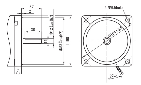 120W Single Phase AC Gear Motor, Speed Control