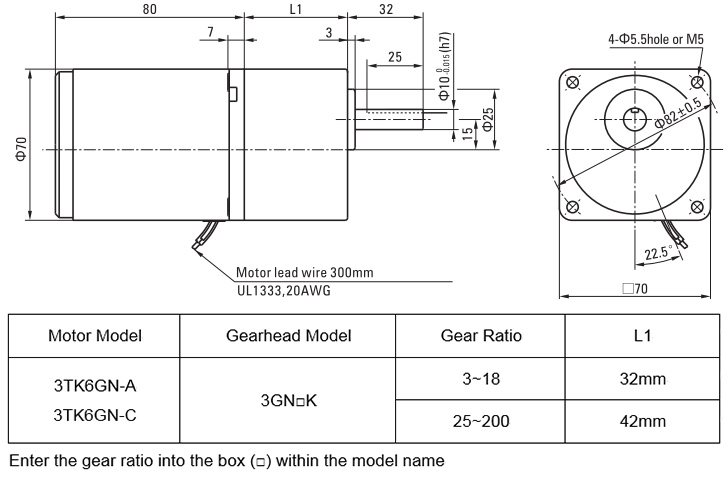 6 W AC Gear Motor, Torque  Motor with Gearbox, single phase