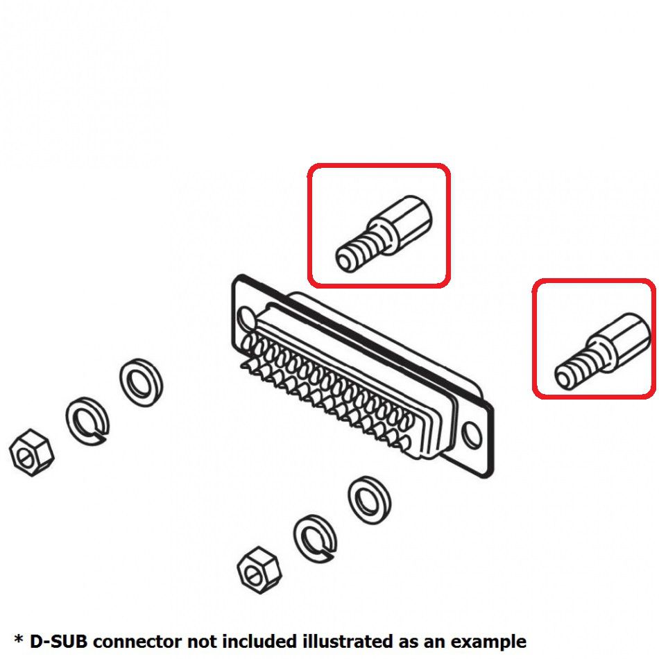 Hexagonal Lock Screws for D-Sub L=13.2mm (4-40UNC)