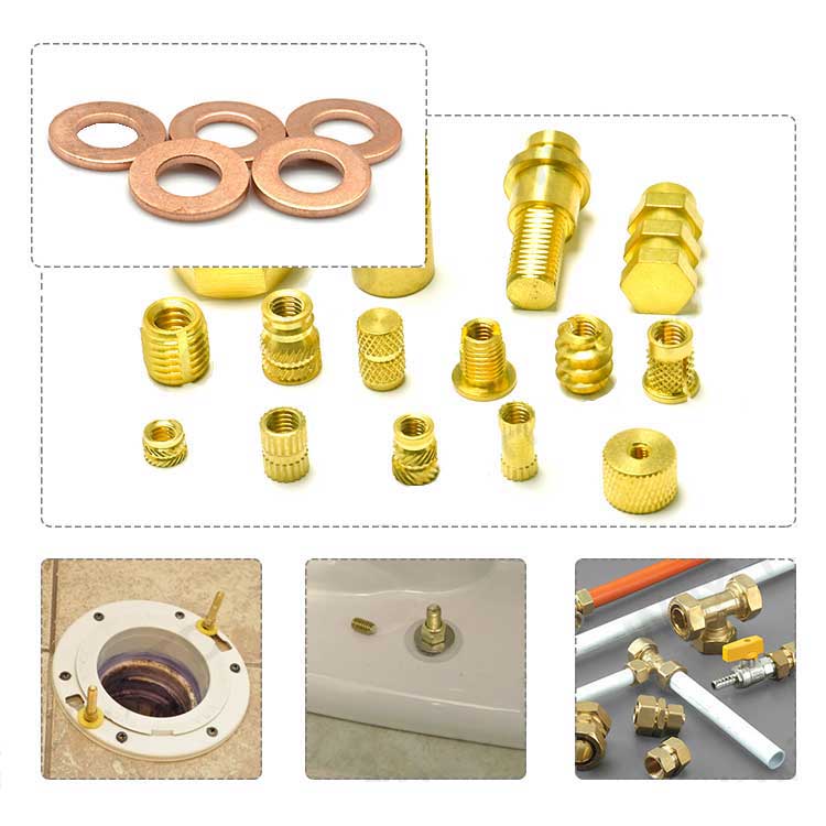 DIN933 DIN931 Allen Bolts Brass Hex Head Bolts Assembled with DIN934 Hex Nut and DIN125 Flat Washer