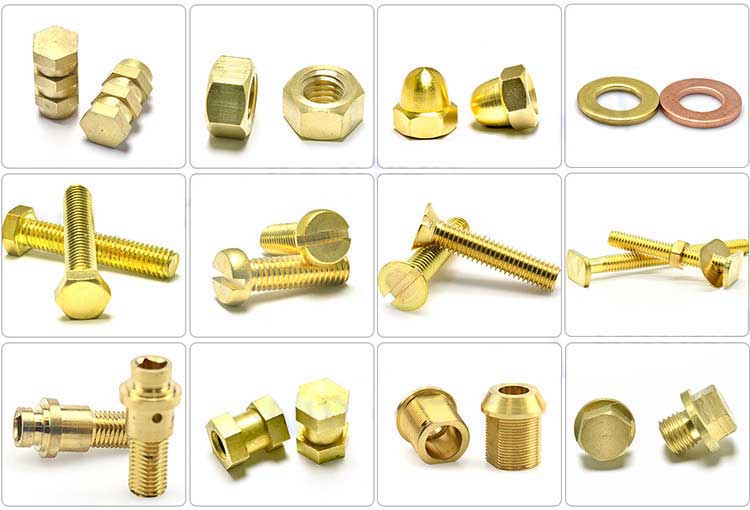 DIN933 DIN931 Allen Bolts Brass Hex Head Bolts Assembled with DIN934 Hex Nut and DIN125 Flat Washer