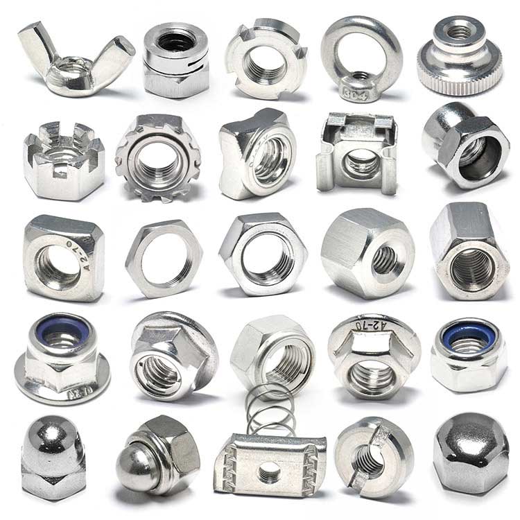 Stainless Steel Material M2 M4 M6 DIN934 Metric Size Support Customization Hex Nuts