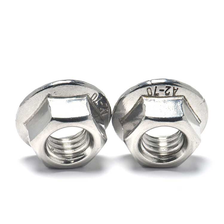 Bolt And Nut DIN6923 304 Stainless Steel Hex Lock Nuts Full Thread Construction Fasteners Serrated Bolt Flange Nuts