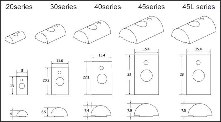 Bolt Fasten M8 Ball Nut T Spring Nut Stainless Steel for 6061 6063 Aluminum Profile Accessories