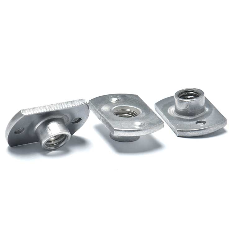 High Quality M6 M8 DIN928 Carbon Steel T Nut Clips Square Weld Nuts with Holes
