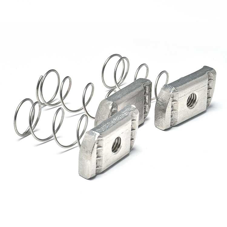 M5 M6 Cable Tray Stainless Steel Strut Channel Slot Leaf Long Spring Nut