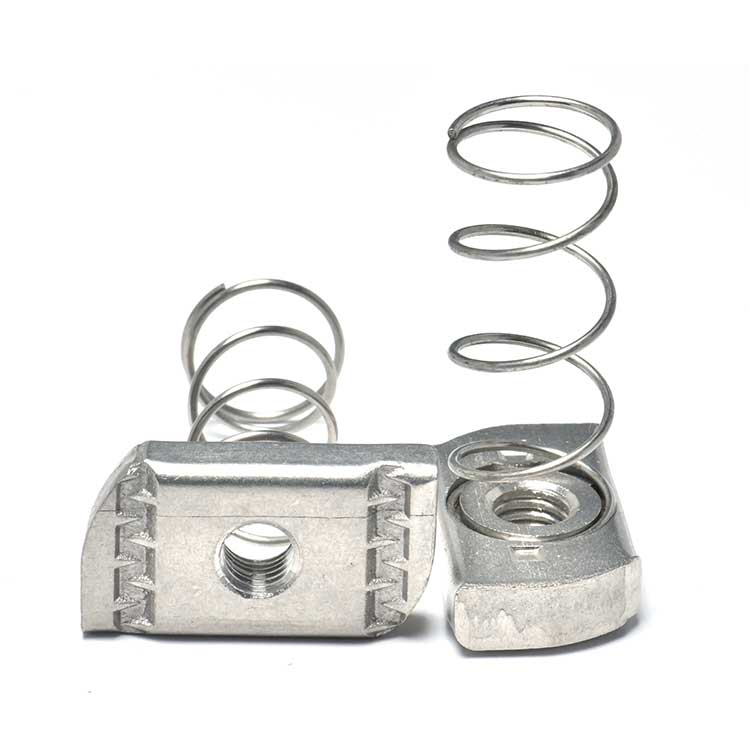 M5 M6 Cable Tray Stainless Steel Strut Channel Slot Leaf Long Spring Nut