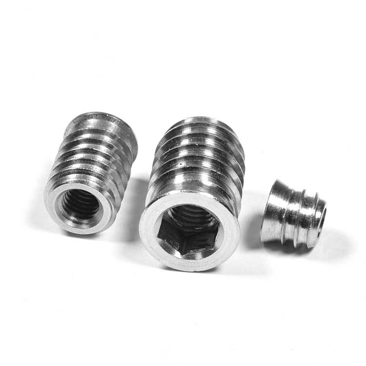 M6 Stainless Steel Hex Socket Drive Flange Insert Nut For Wood Furniture M6*13MM M8*13MM Hex Insert Nuts