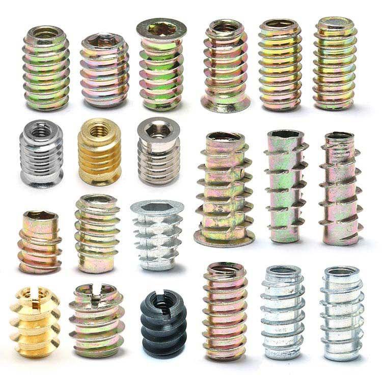 M6 Stainless Steel Hex Socket Drive Flange Insert Nut For Wood Furniture M6*13MM M8*13MM Hex Insert Nuts