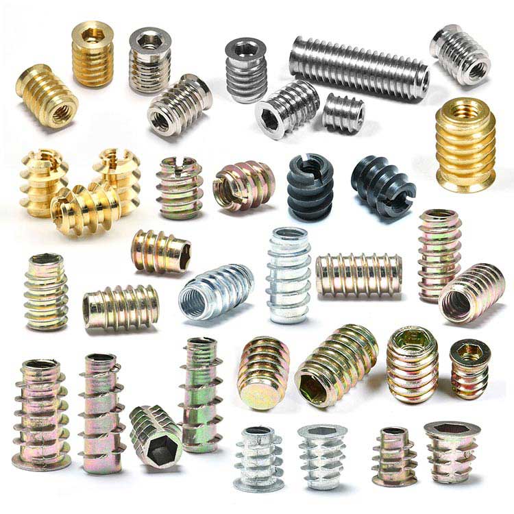 M6 Stainless Steel Hex Socket Drive Flange Insert Nut For Wood Furniture M6*13MM M8*13MM Hex Insert Nuts