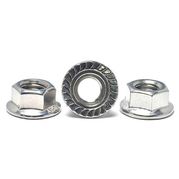 Yellow Zinc Plated Carbon Steel SS304 DIN6923 Wheel Nuts Hex Flange Nut