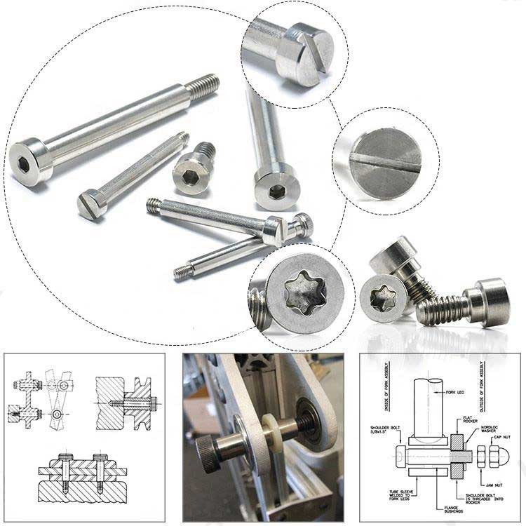 Customized Hex Socket Pan Head High Precision Shoulder Screw Shoulder Bolt Stainless