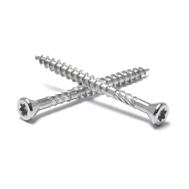 Customized Torx Screws Zinc Plated Thread Flat Head For Chipboard Wood Decking Screws