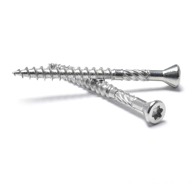 Customized Torx Screws Zinc Plated Thread Flat Head For Chipboard Wood Decking Screws