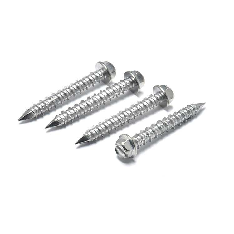 High Quality 304 Self Tappers Hexagon Slotted Wafer Deck Tek Wood Screws