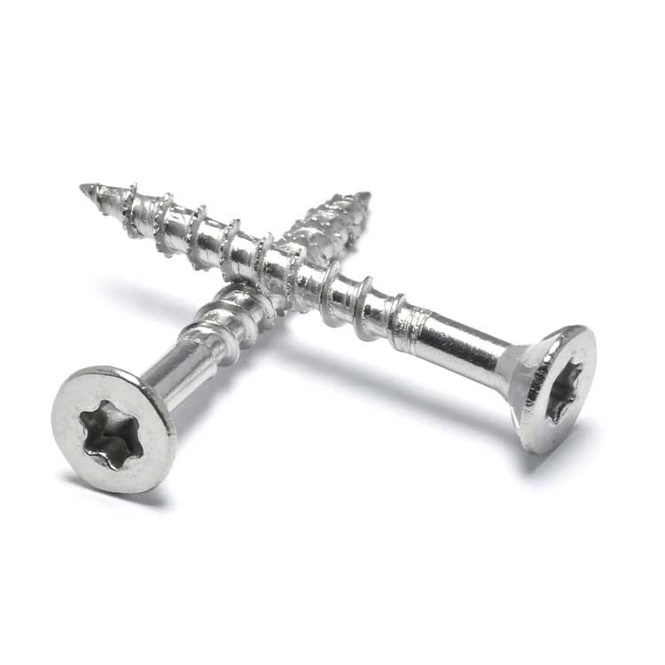High Quality Stainless Steel or Zinc Plated Torx Socket Double CSK with Ribs Wood Screws