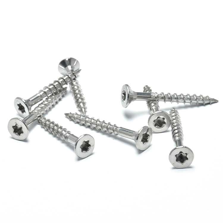 High Quality Stainless Steel or Zinc Plated Torx Socket Double CSK with Ribs Wood Screws