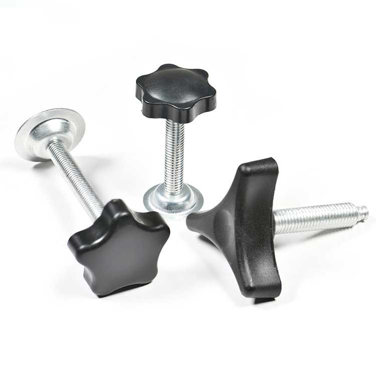 High Quality Steel Quick Install Steel Plastic Five Lobe Flower Head Thumb Screws