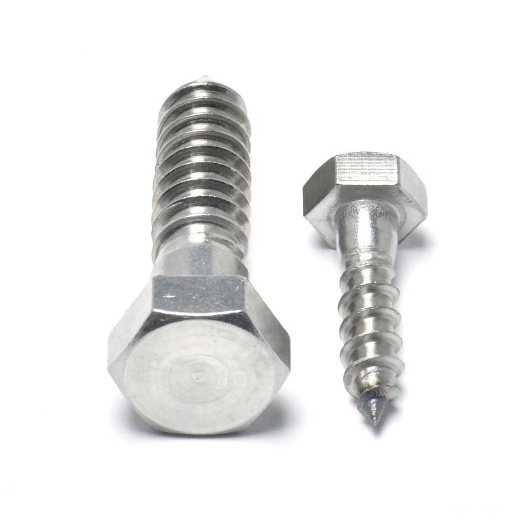 High Quality Used for Furniture Stainless Steel 304 316 410 Various Head Color Standard Hex Head Wood Screws