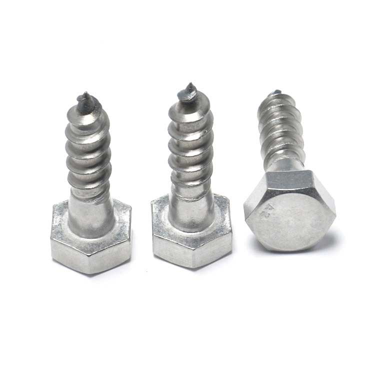 High Quality Used for Furniture Stainless Steel 304 316 410 Various Head Color Standard Hex Head Wood Screws