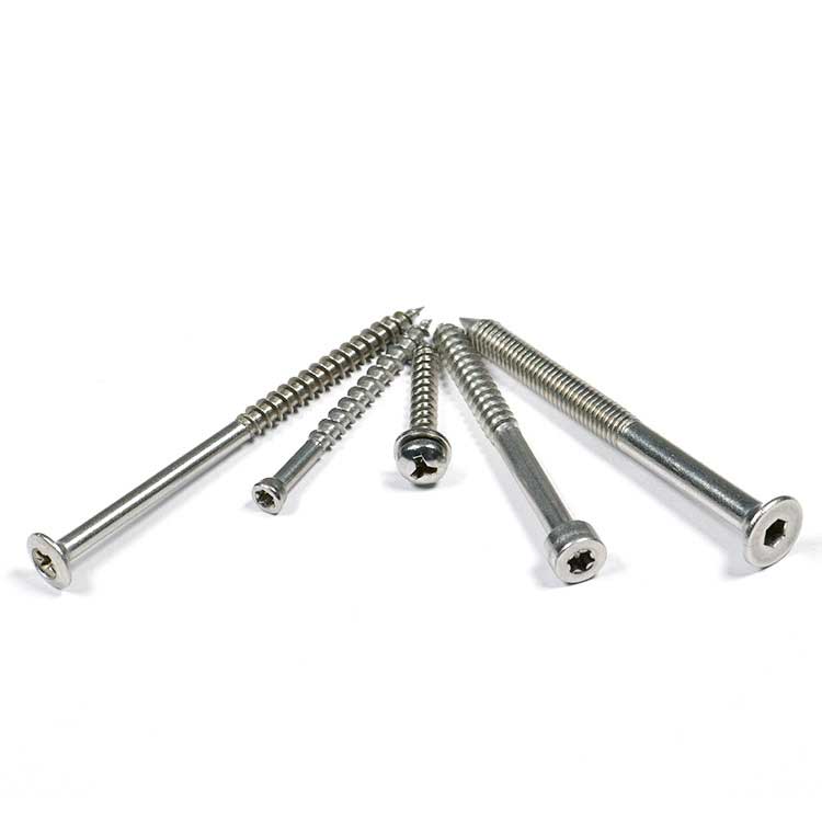 M4X25mm 14x1.5 inch A2 A4 Stainless Steel Deck Screws DIN571 Hex Head Wood Screws