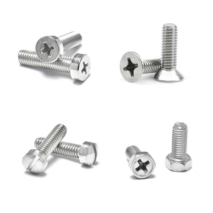 M3 x 4mm/ 6mm/ 8mm/ 10mm/ 12mm/ 16mm / 20mm A2-70 Flat Head Phillips Machine Screws and Hex Nuts Kit