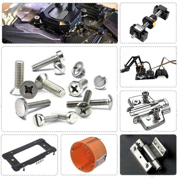 M3 x 4mm/ 6mm/ 8mm/ 10mm/ 12mm/ 16mm / 20mm A2-70 Flat Head Phillips Machine Screws and Hex Nuts Kit