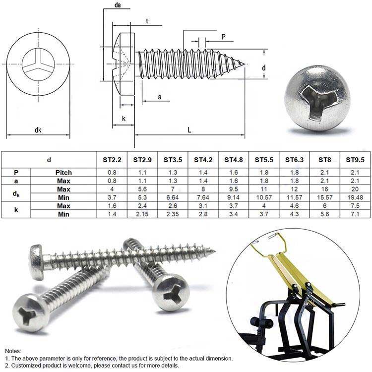 Stainless Steel Custom Y Type Pan Head Anti-Theft Self Tapping Security Screws