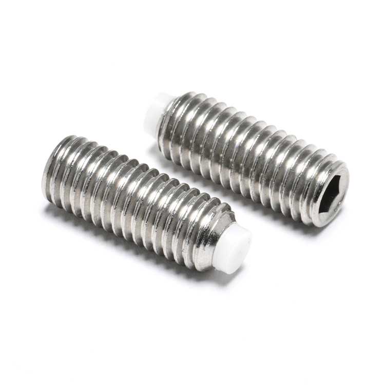 M3 M4 Stainless Steel Plastic Tip Dog Point Hollow Hex Socket Head Grub Set Screw