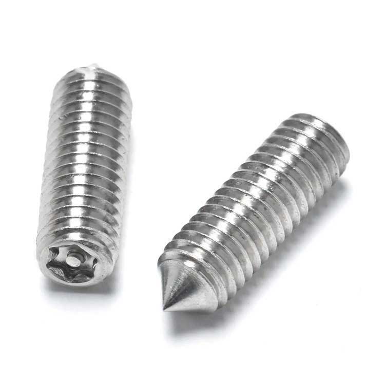 Precision Thread Stainless steel SS304 316 Standard Size Precision Thread Cone Point Torx Pin Set Screws