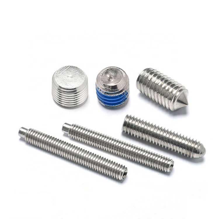 SS304 18-8 A2 Nylon Patch Cup Point Dog Point Hexagon Socket Set Screws
