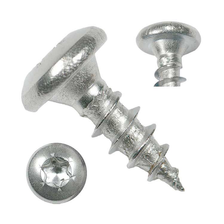 Shoulder Terrace Stainless Steel 316 304 410 or Zinc Plated Pricison Thread Torx Pan Head Wood Screws