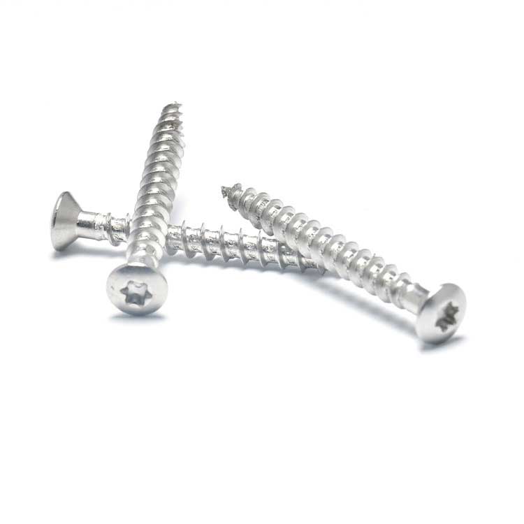 SS 410 ST6 ST8 ST10 Trox Socket Oval Head Stainless Steel Wood Screws For Terraced Board