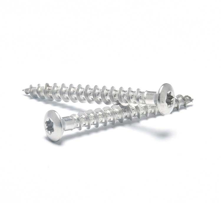 SS 410 ST6 ST8 ST10 Trox Socket Oval Head Stainless Steel Wood Screws For Terraced Board