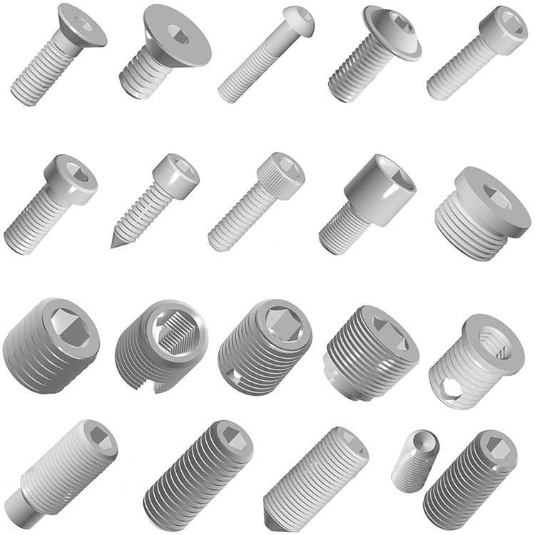 SS304 316 Black Oxide Hexagon Button Head Socket Head Screw