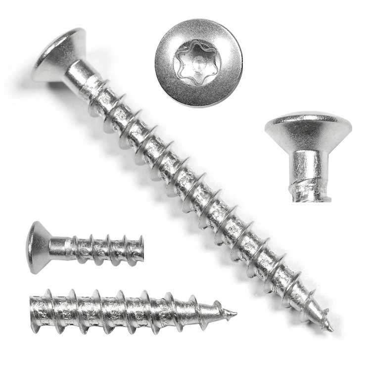 Stainless Steel 304 316 410 or Zinc Plated Precision Thread Torx Socket Oval Head Wood Screws