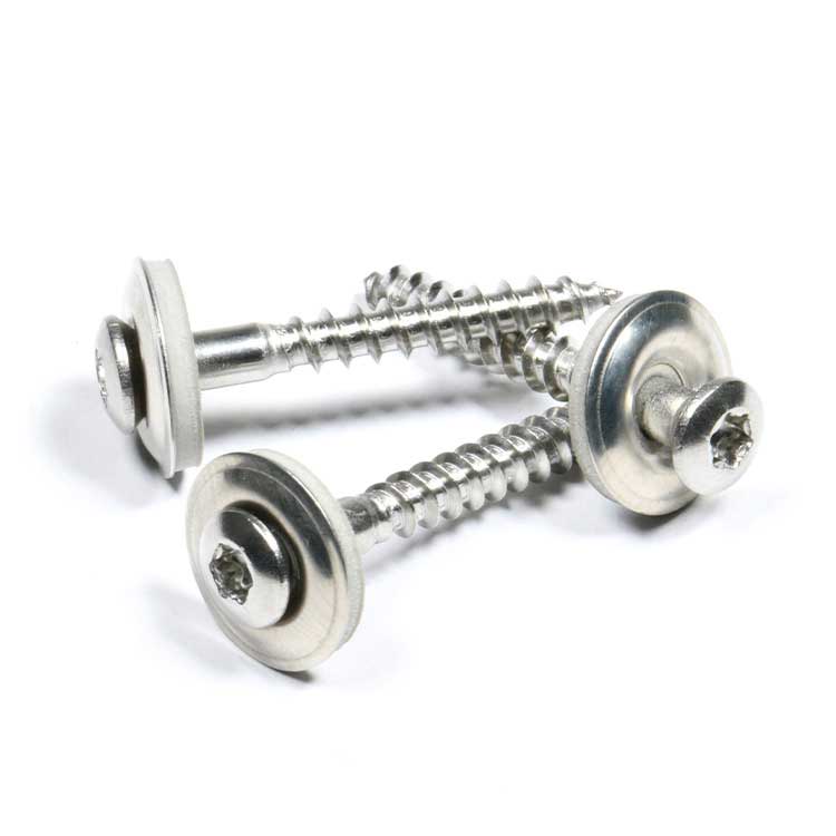 Stainless Steel 4.5 5.5 6 8  Oval CSK Pozidriv Head A2 Spengler Screw With Bonded Sealing Washer 15mm 20mm