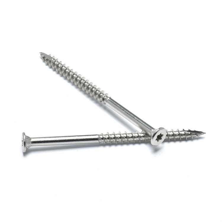Stainless Steel and Zinc Plated Type 17 Torx Socket CSK Flanged  Head Wood Screws with Cutting Point