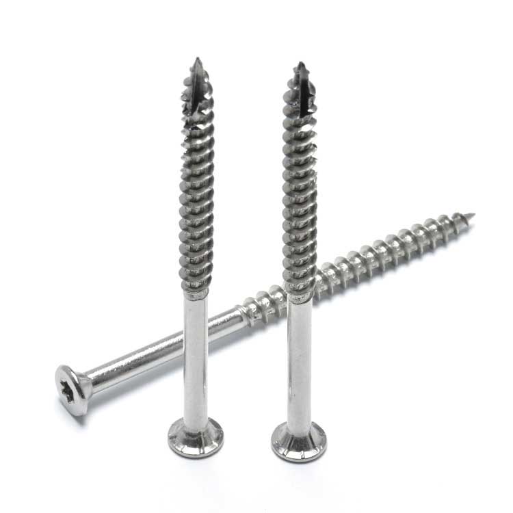 Stainless Steel and Zinc Plated Type 17 Torx Socket CSK Flanged  Head Wood Screws with Cutting Point