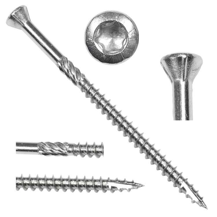 Stainless Steel Rough Tooth Small Oval Head Torx Wood Building Screw Wood Deck Screw for Terrace