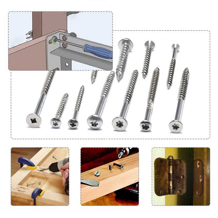 Stainless Steel Rough Tooth Small Oval Head Torx Wood Building Screw Wood Deck Screw for Terrace
