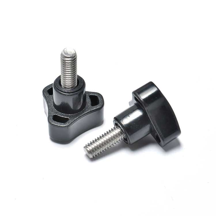 Steel M5 M6 M8 Plastic Three Lobe Flower Head Thumb Screws